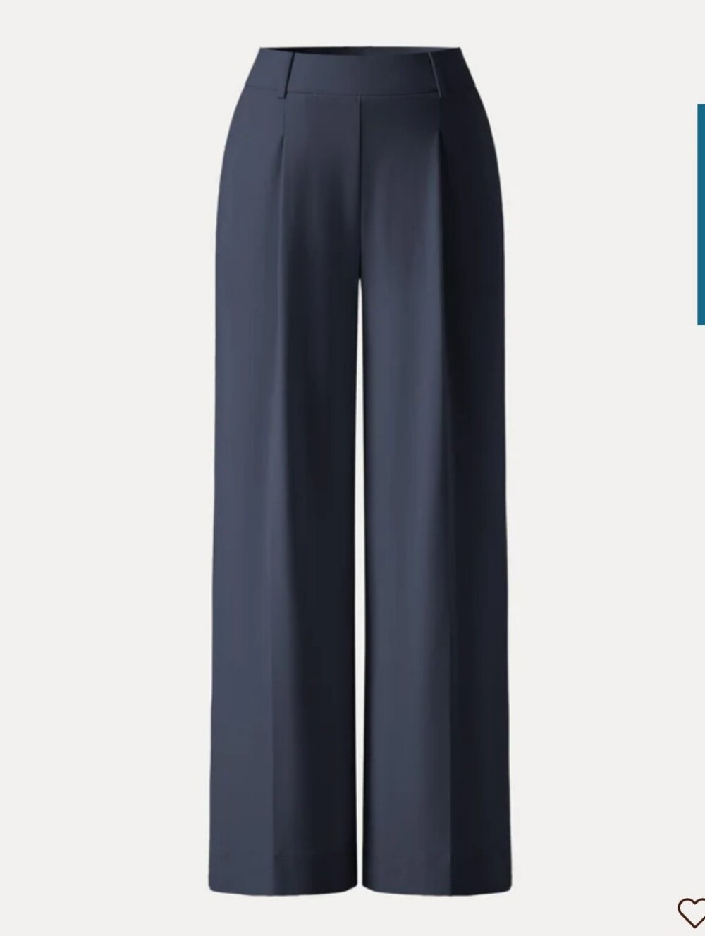 OGL Navy High-Rise Wide Leg Ponte Pants